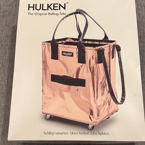 HULKEN Original Rolling Tote  Medium Rose Gold NEW with box